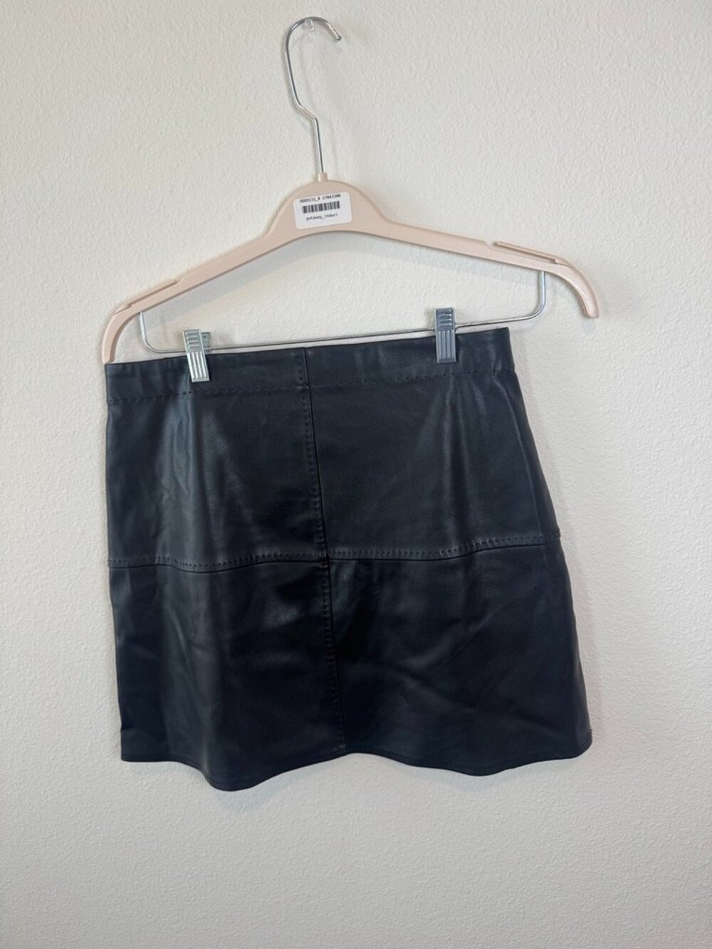 Max Studio Black Faux Leather Wrap Front Mini Skirt Size M - Picture 3 of 5